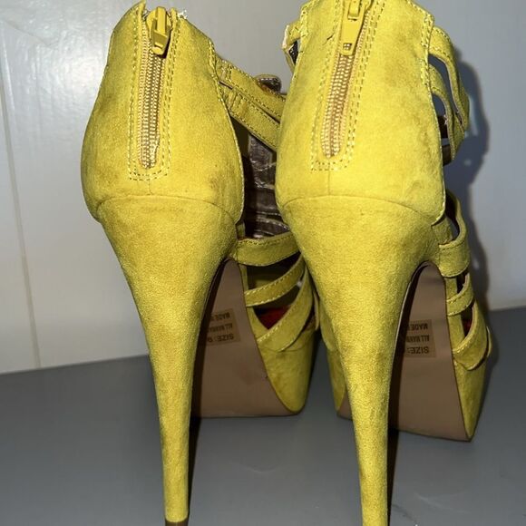 Qupid lime green cut out platforms size 9 - Picture 8 of 13